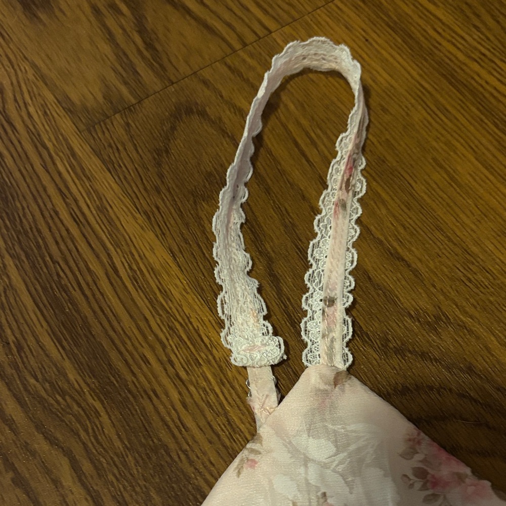 NWT Peach Love California Pink Floral Chiffon lace Tank with Peach Love shorts - Picture 5 of 14